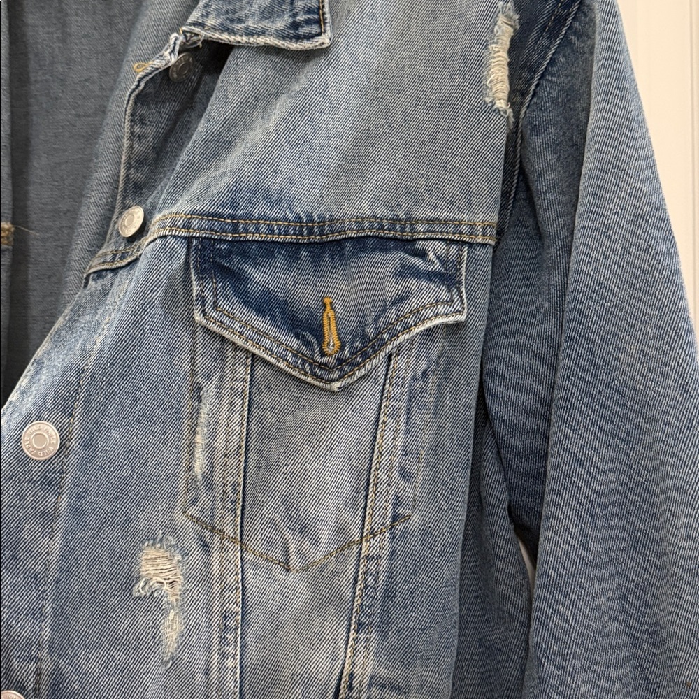 Wild Fable Distressed Denim Jacket - Picture 2 of 4